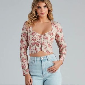 New Windsor floral corset top